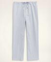 Brooks Brothers Men's Oxford Cotton Tattersall Pajamas | Blue
