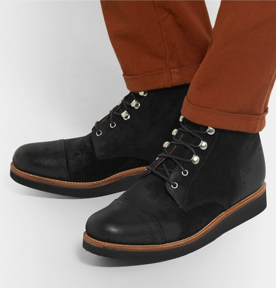 Grenson - Newton Brushed-Suede Boots 