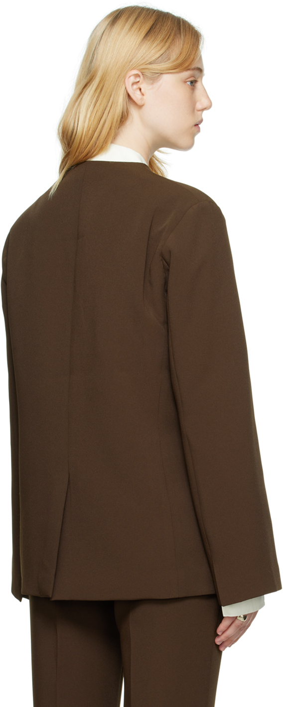 Birrot Brown Single Blazer Birrot