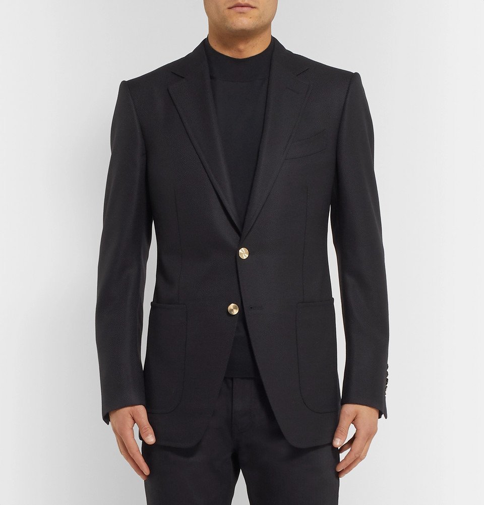 TOM FORD - Midnight-Blue O'Connor Slim-Fit Wool and Mohair-Blend ...
