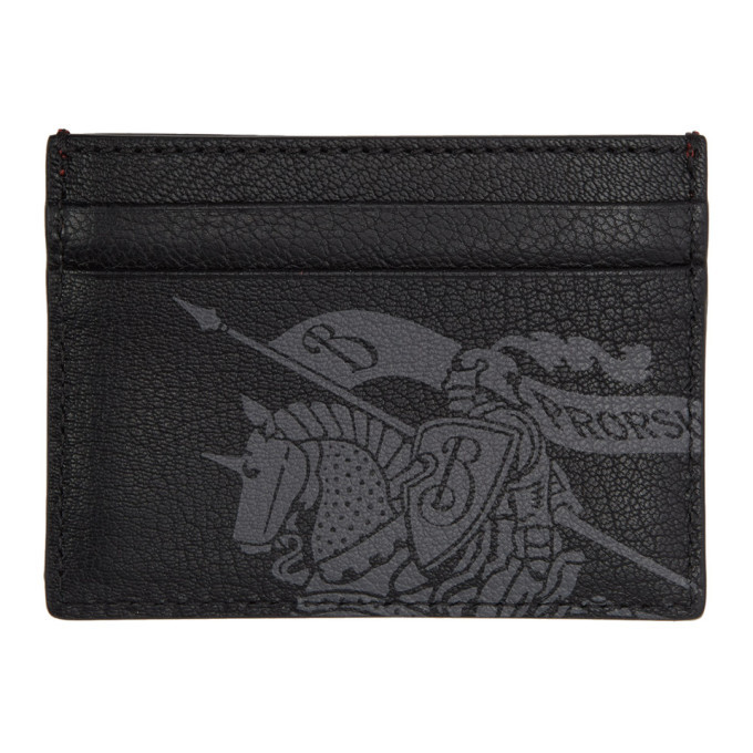 Burberry Black and Red Crest Card Holder Burberry