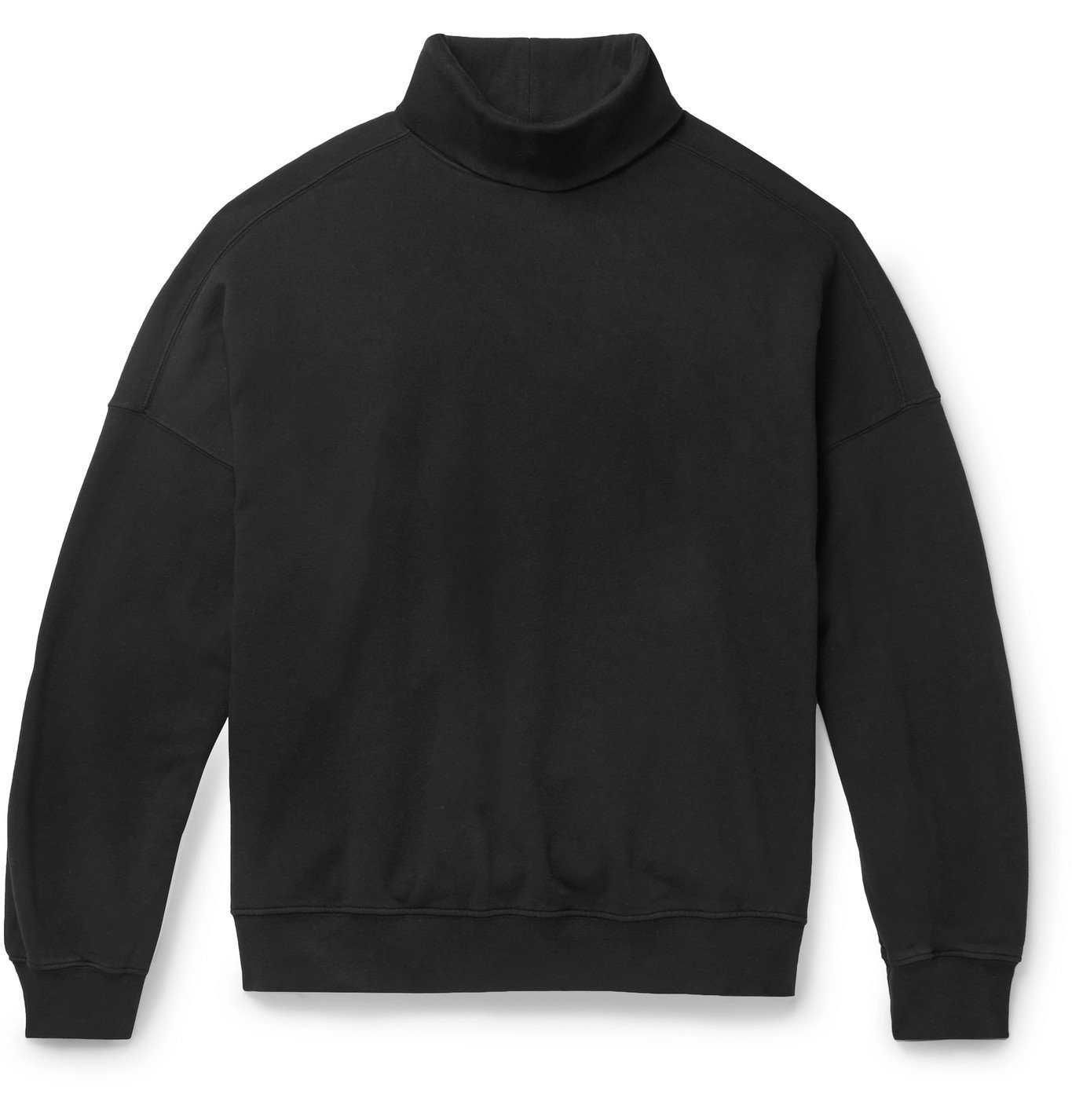 black turtleneck sweatshirt
