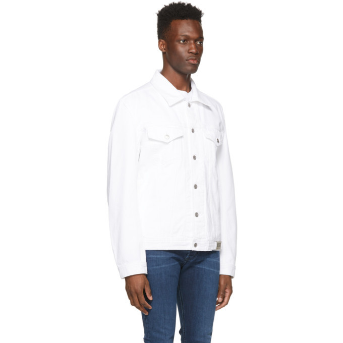 Diesel White Denim NHILL-C1 Jacket Diesel