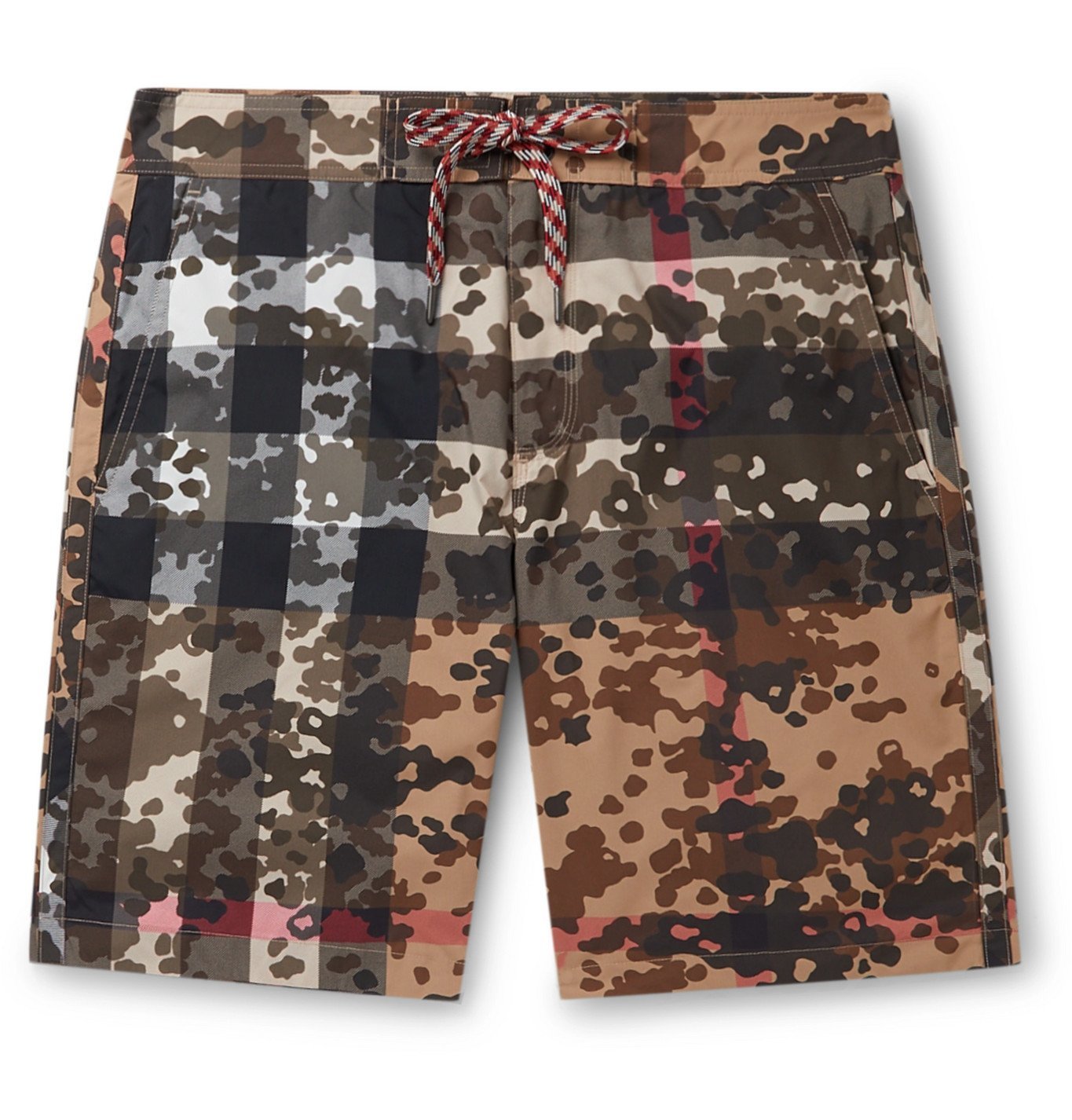 Burberry - Long-Length Camouflage-Print Shell Swim Shorts - Neutrals  Burberry