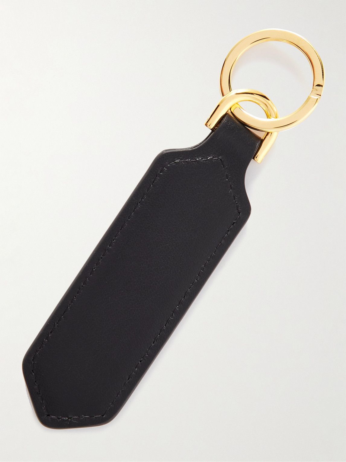 TOM FORD - Logo-Debossed Leather and Gold-Tone Key Fob TOM FORD