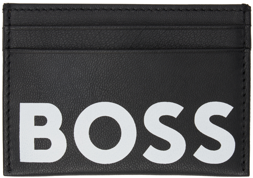 BOSS Men's Leather Card Holder Black main image 1
