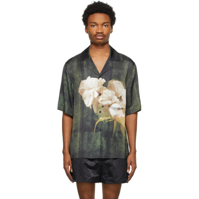 Acne Studios Green Floral Shirt Acne 