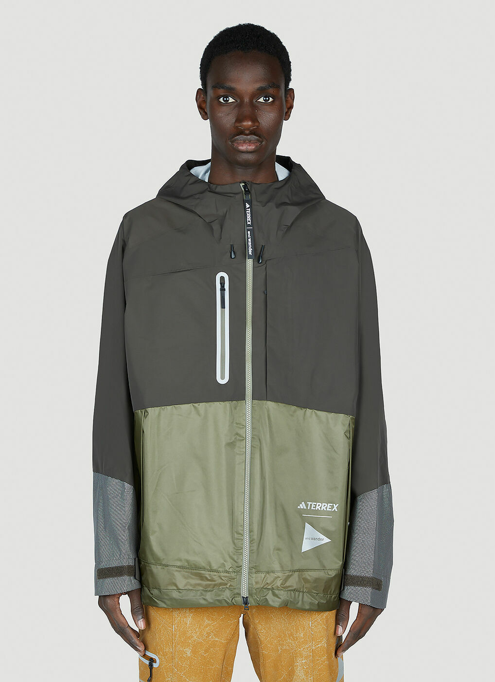 adidas Terrex x And Wander - Xploric Rain Jacket in Green