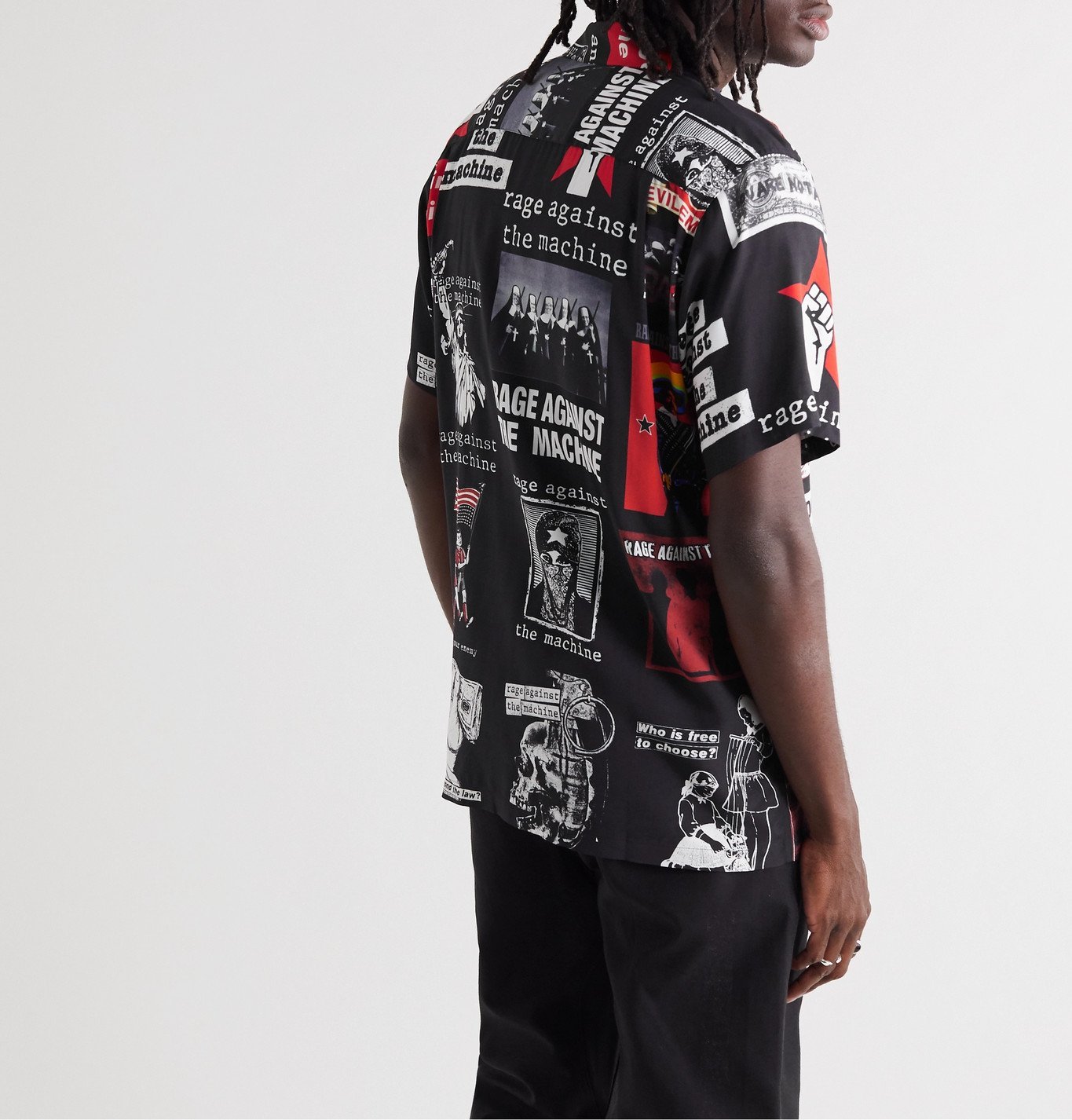 アロハシャツ RAGE AGAINST THE MACHINE S/S HAWAIIAN SHIRT BLACK