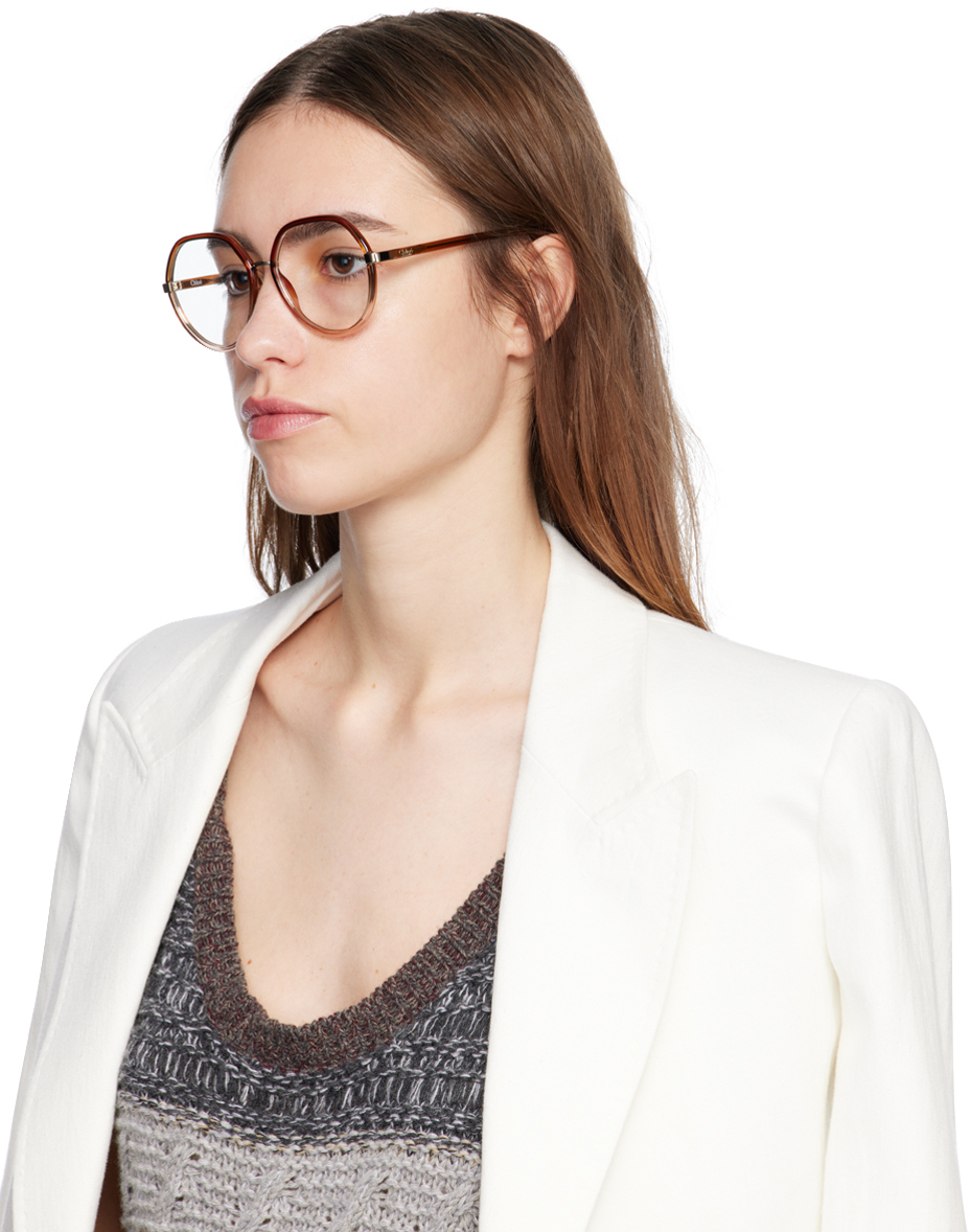 Chloé Brown Octagonal Glasses