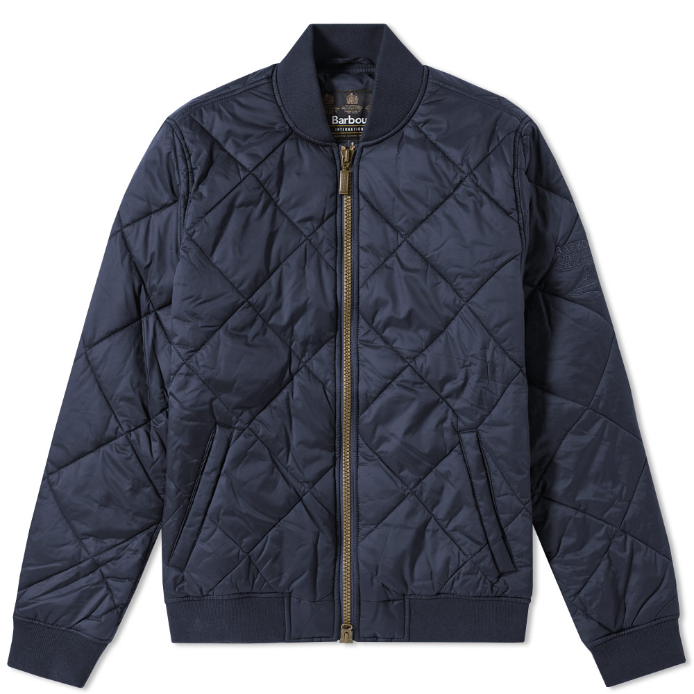 barbour quilted bomber jacket