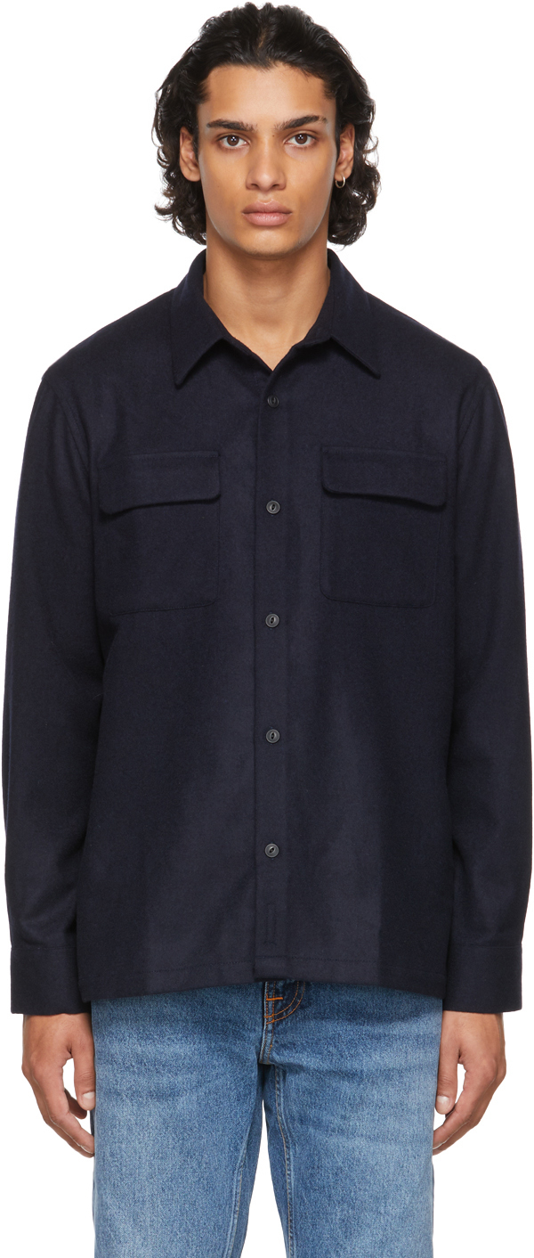 Nudie Jeans Navy Recycled Wool Sten 
