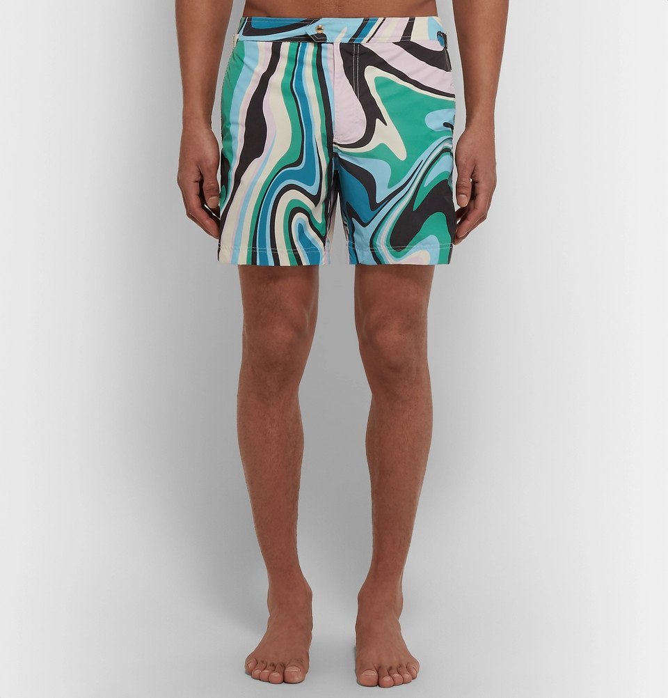 TOM FORD - Slim-Fit Mid-Length Printed Swim Shorts - Men - Multi TOM FORD