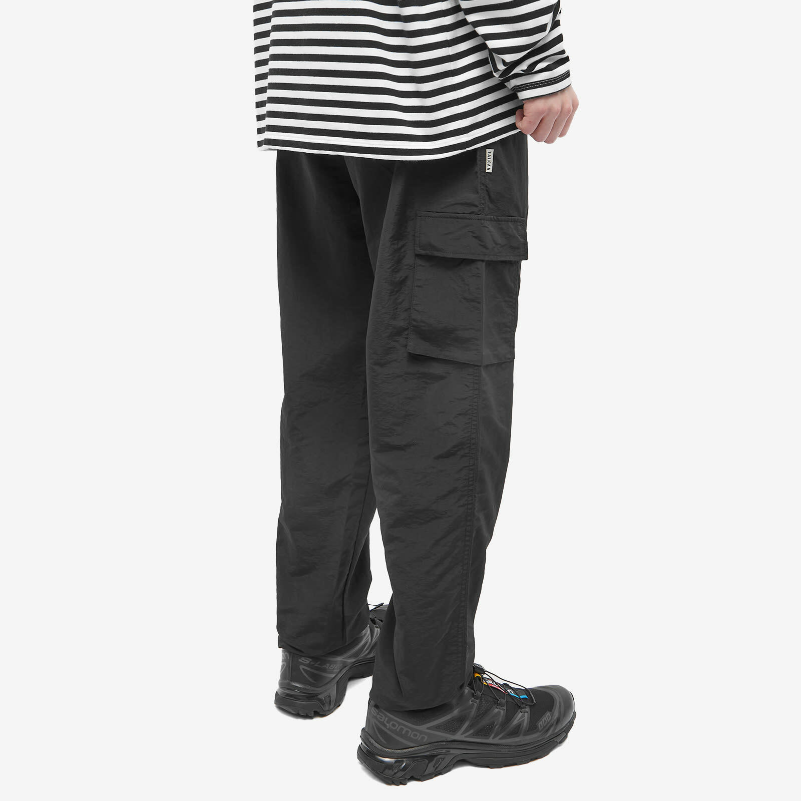 Taikan Men's Nylon Cargo Pants in Black Taikan