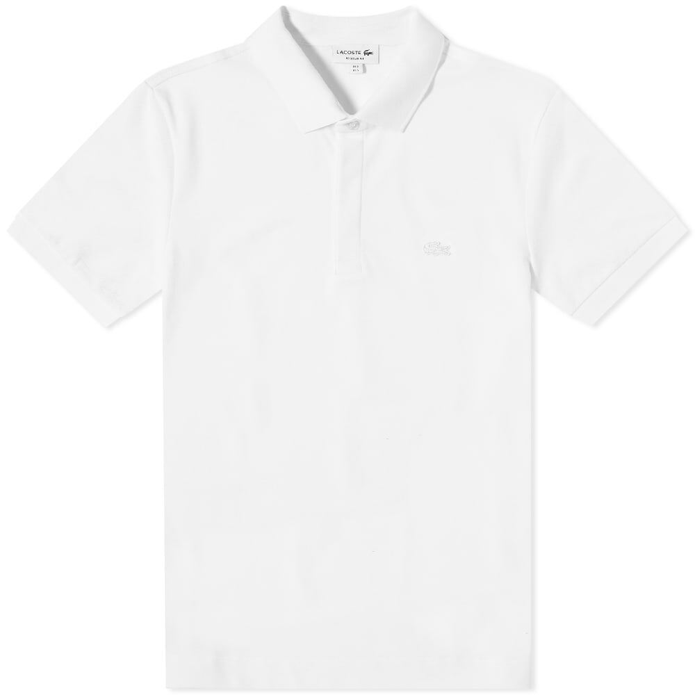 Lacoste Men's Paris Pique Polo Shirt in White Lacoste
