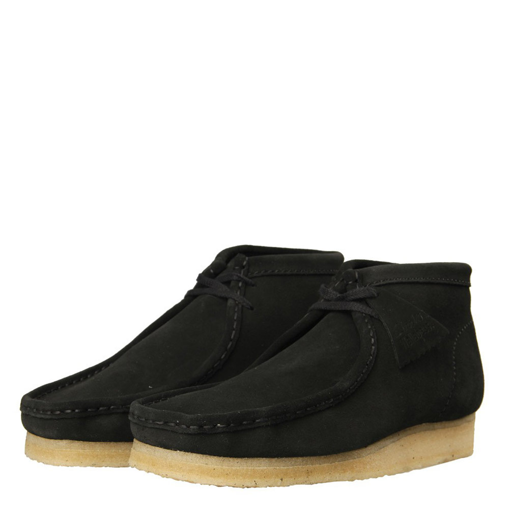 Wallabee Boots - Black Suede Clarks 