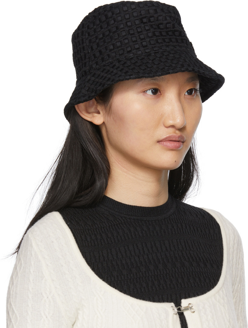 Maison Michel Black Jason Bucket Hat Maison Michel