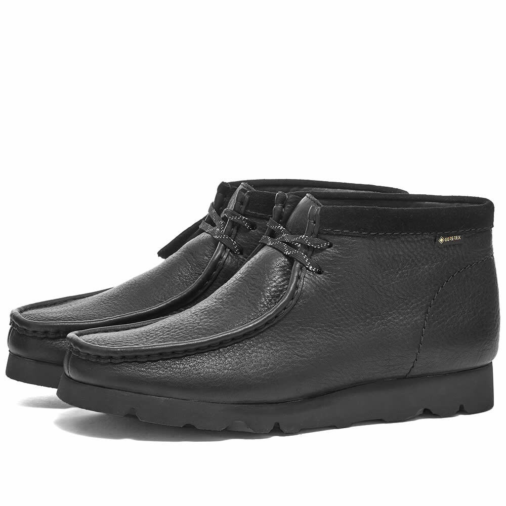 Clarks Originals Women's Gore-Tex Wallabee Boot In Black Leather Clarks ...