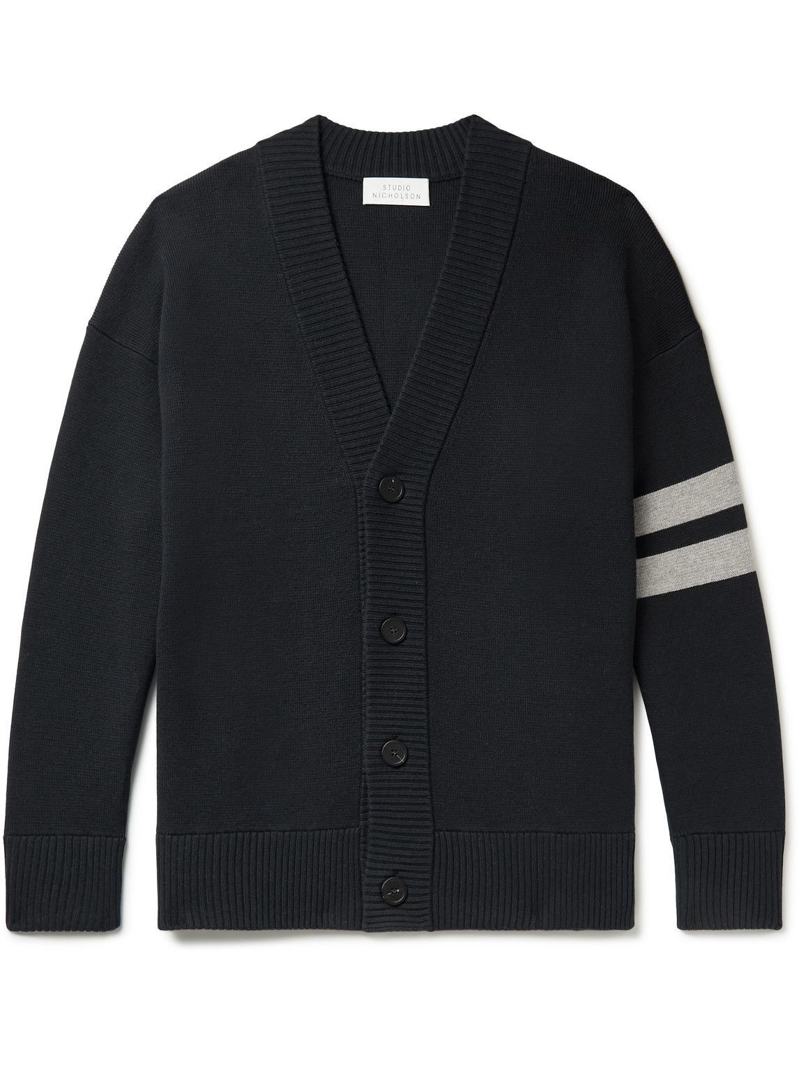 Studio Nicholson - Alpha Oversized Striped Cotton and Wool-Blend