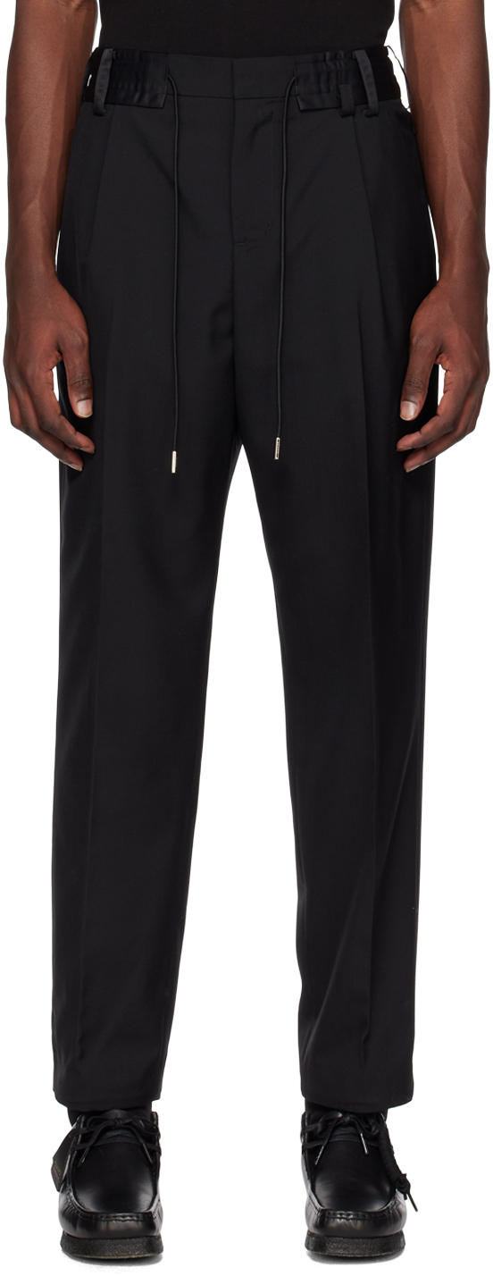 sacai Black Drawstring Trousers Sacai