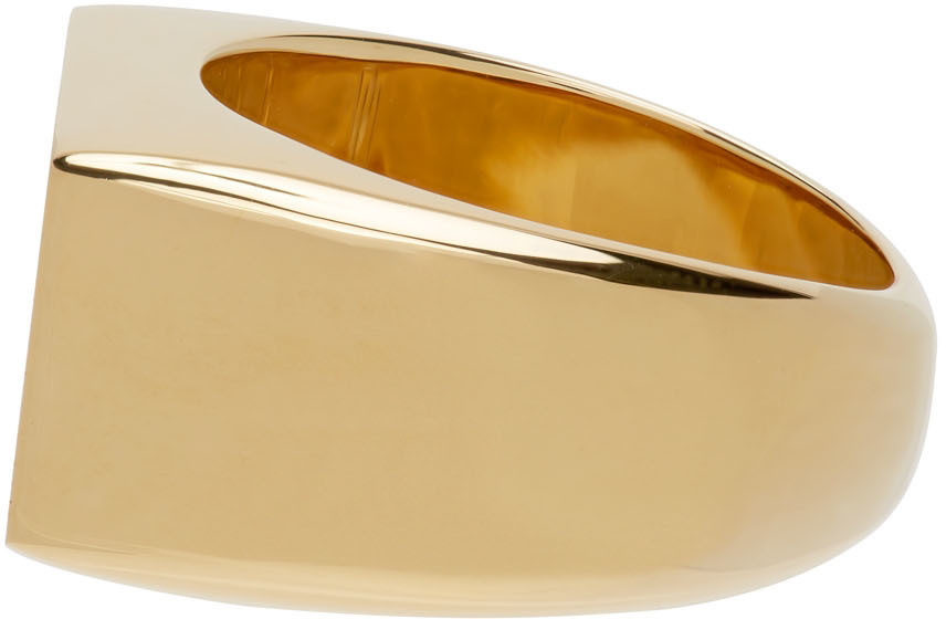1017 ALYX 9SM Gold Lightercap Signet Ring