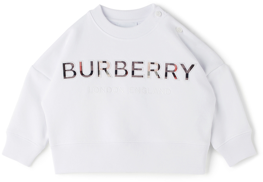 Photo: Burberry Baby White Logo Sweatshirt