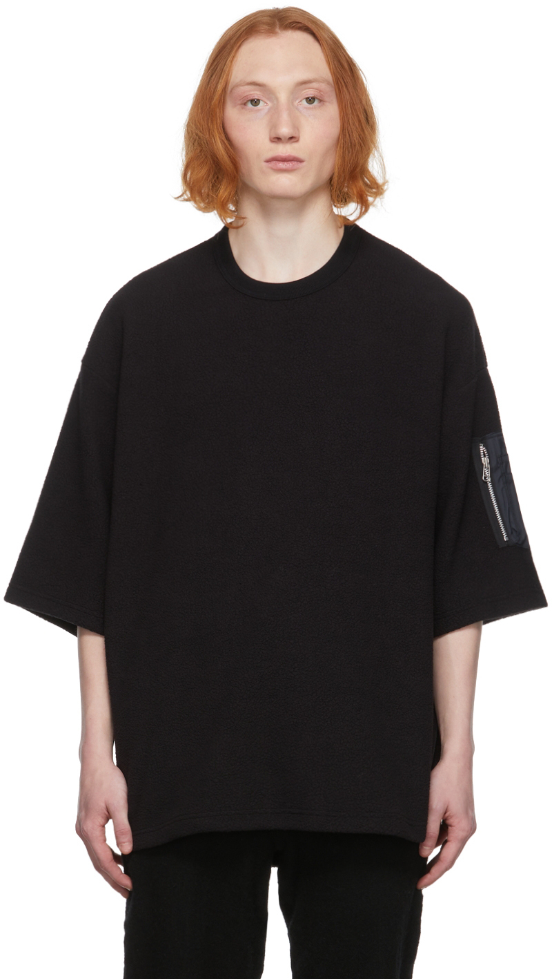 Photo: Undercover Black Oversized Fleece T-Shirt