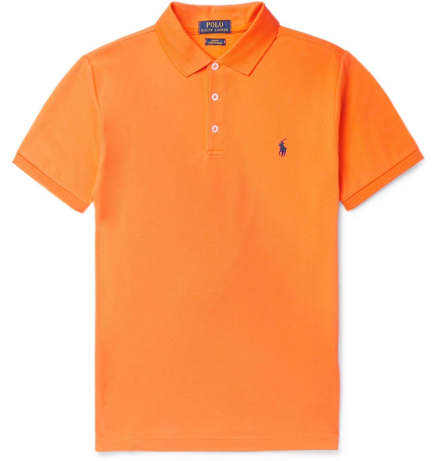 Buitengewoon Symptomen stopcontact Polo Ralph Lauren - Slim-Fit Stretch Cotton-Piqué Polo Shirt - Orange Polo  Ralph Lauren
