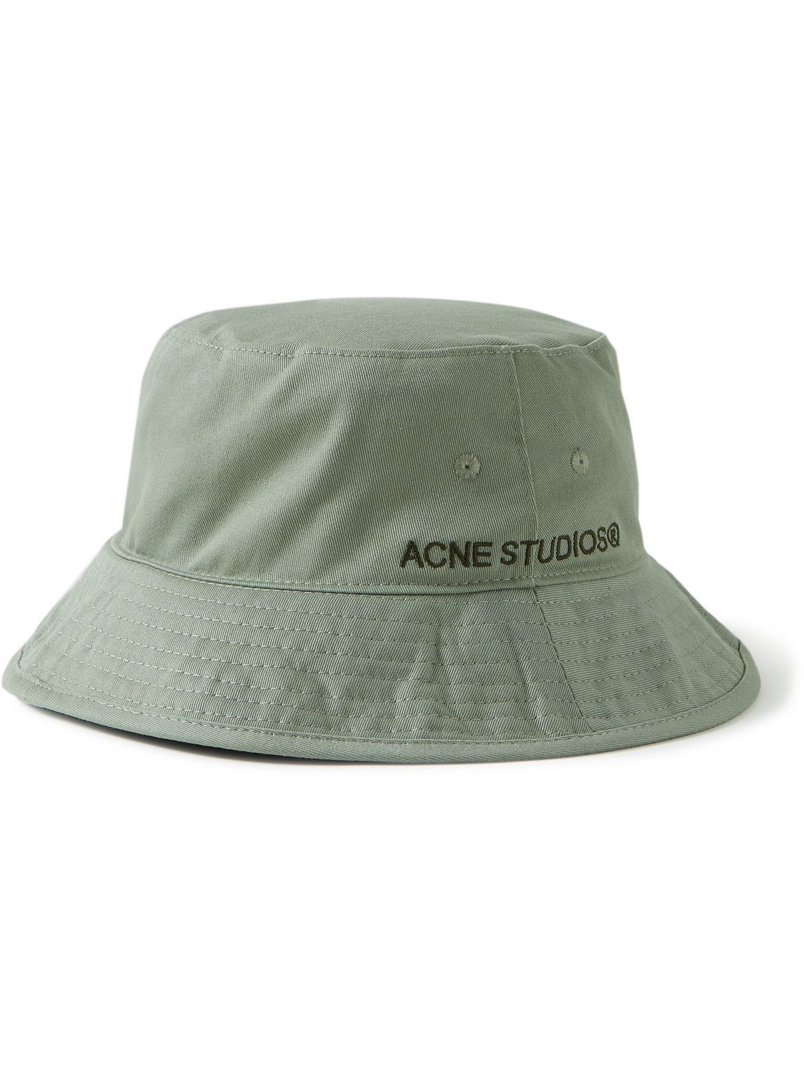 Acne Studios - Logo-Embroidered Cotton-Twill Bucket Hat Acne Studios