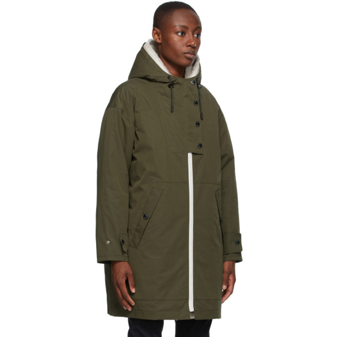 Army Green Down Shearling Bachette Long 