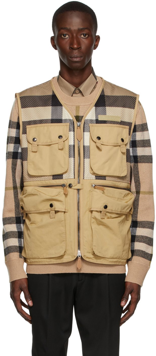 Photo: Burberry Beige Cotton Mesh Finmere Vest