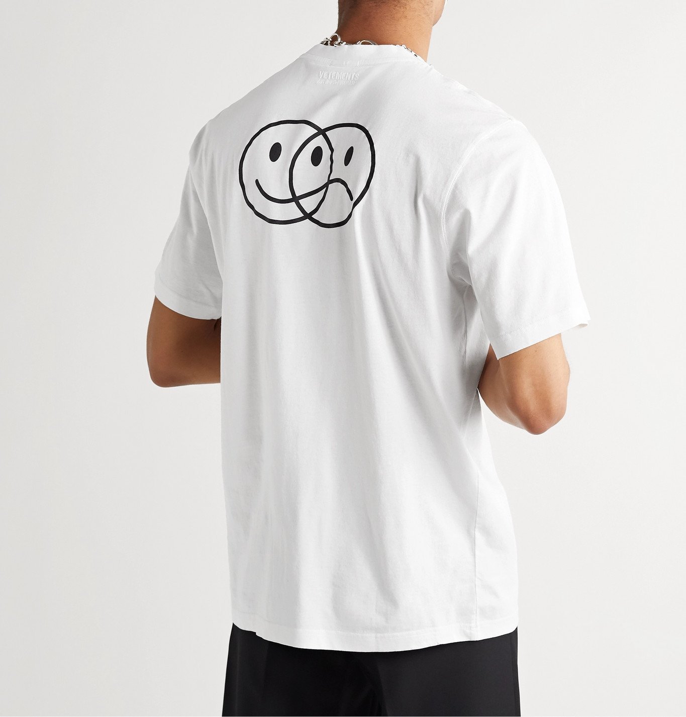 Vetements - Printed Cotton-Jersey T-Shirt - White Vetements