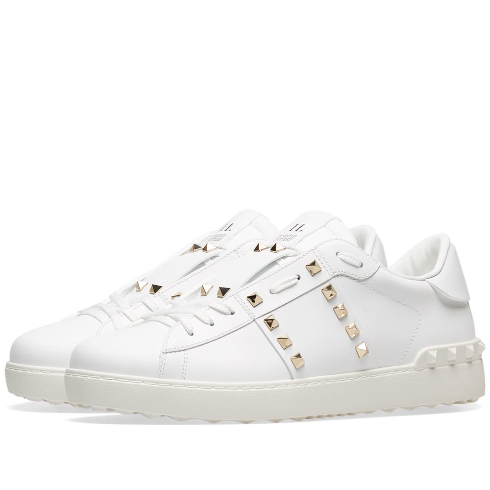 valentino white and gold sneakers