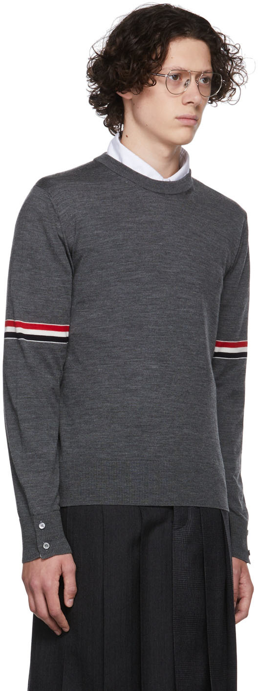 Thom Browne Gray Armband Sweater Thom Browne
