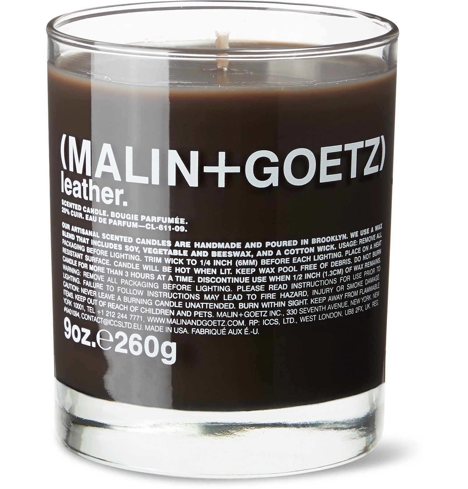 leather scented candle