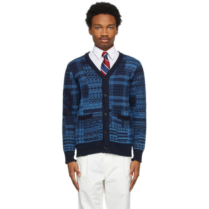 beams plus patchwork cardigan