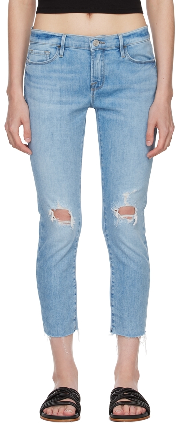 Frame Blue 'Le Garçon Crop' Jeans Frame Denim