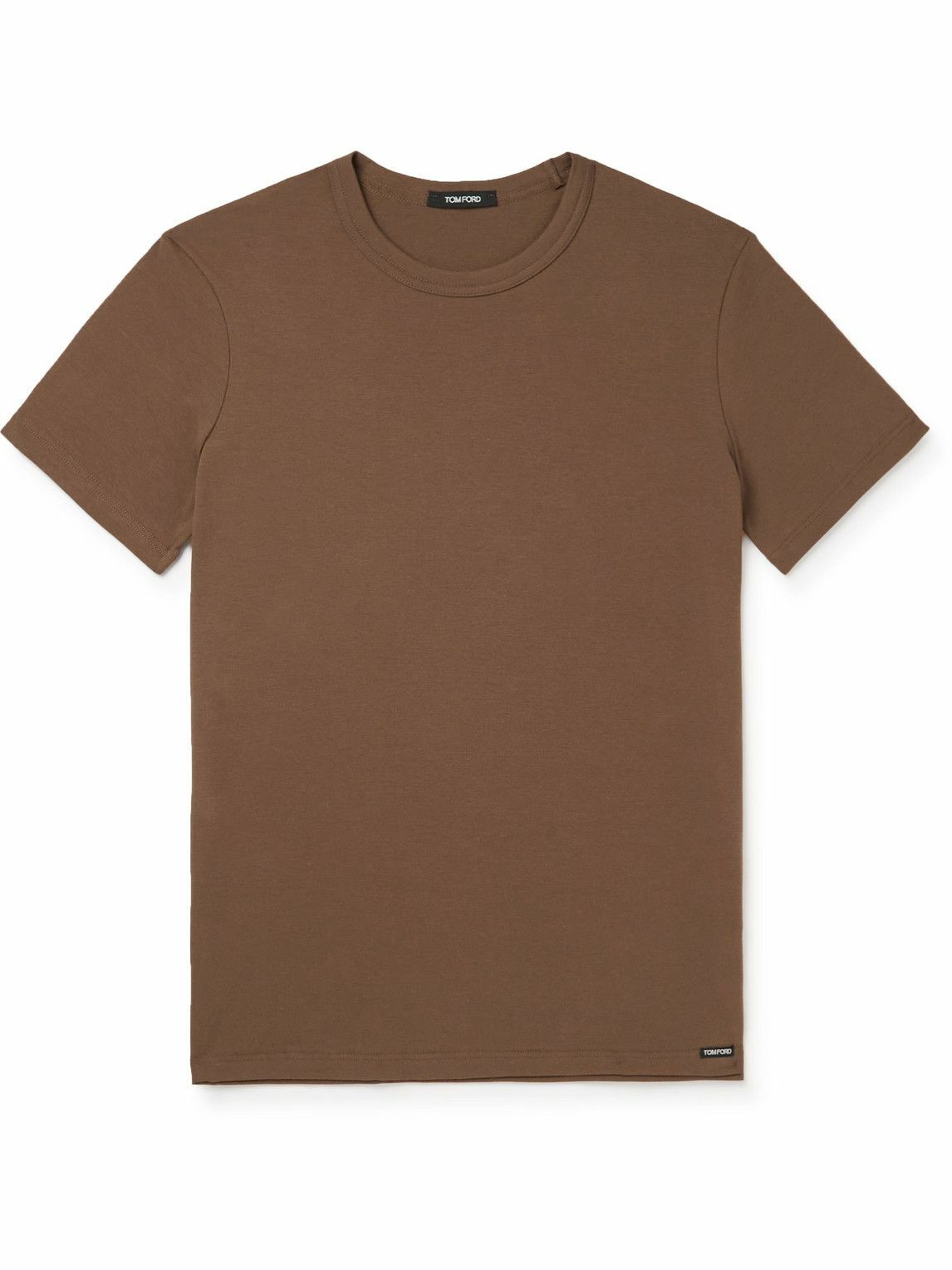 TOM FORD SlimFit StretchCotton Jersey TShirt Brown TOM FORD