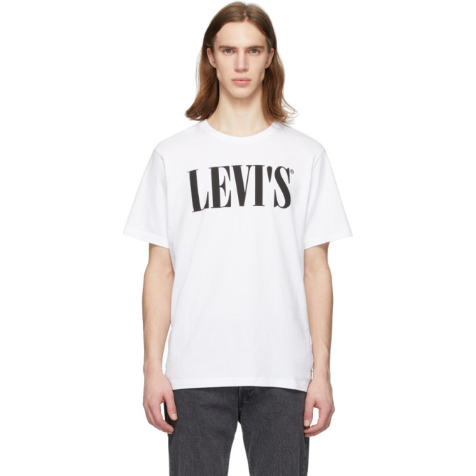 LEVI'S Relaxed 90s Serif Logo Männer T-Shirt Tee white 69978-0026 