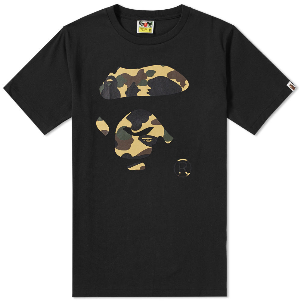 A BATHING APE Men's 1ST CAMO APE HEAD ONE POINT TEE 2colors From Japan New
