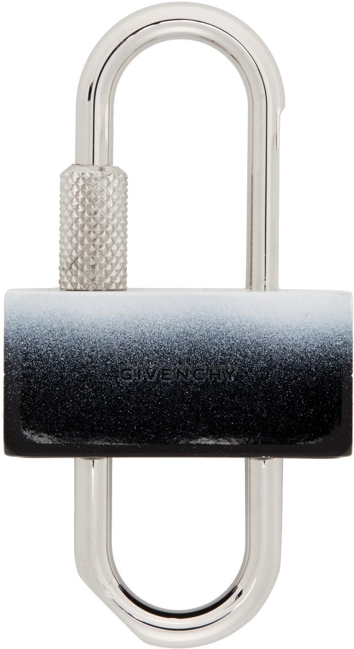 Givenchy Black & White U Padlock Keychain Givenchy