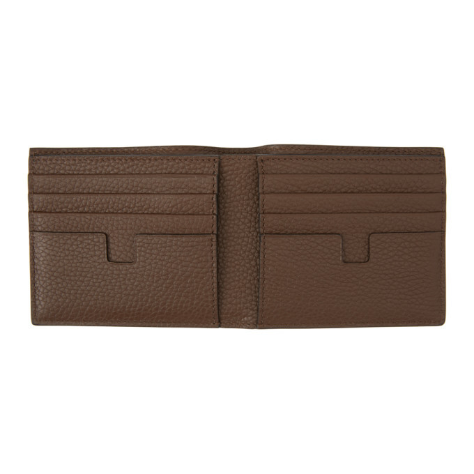 TOM FORD Brown Leather Bifold Wallet TOM FORD