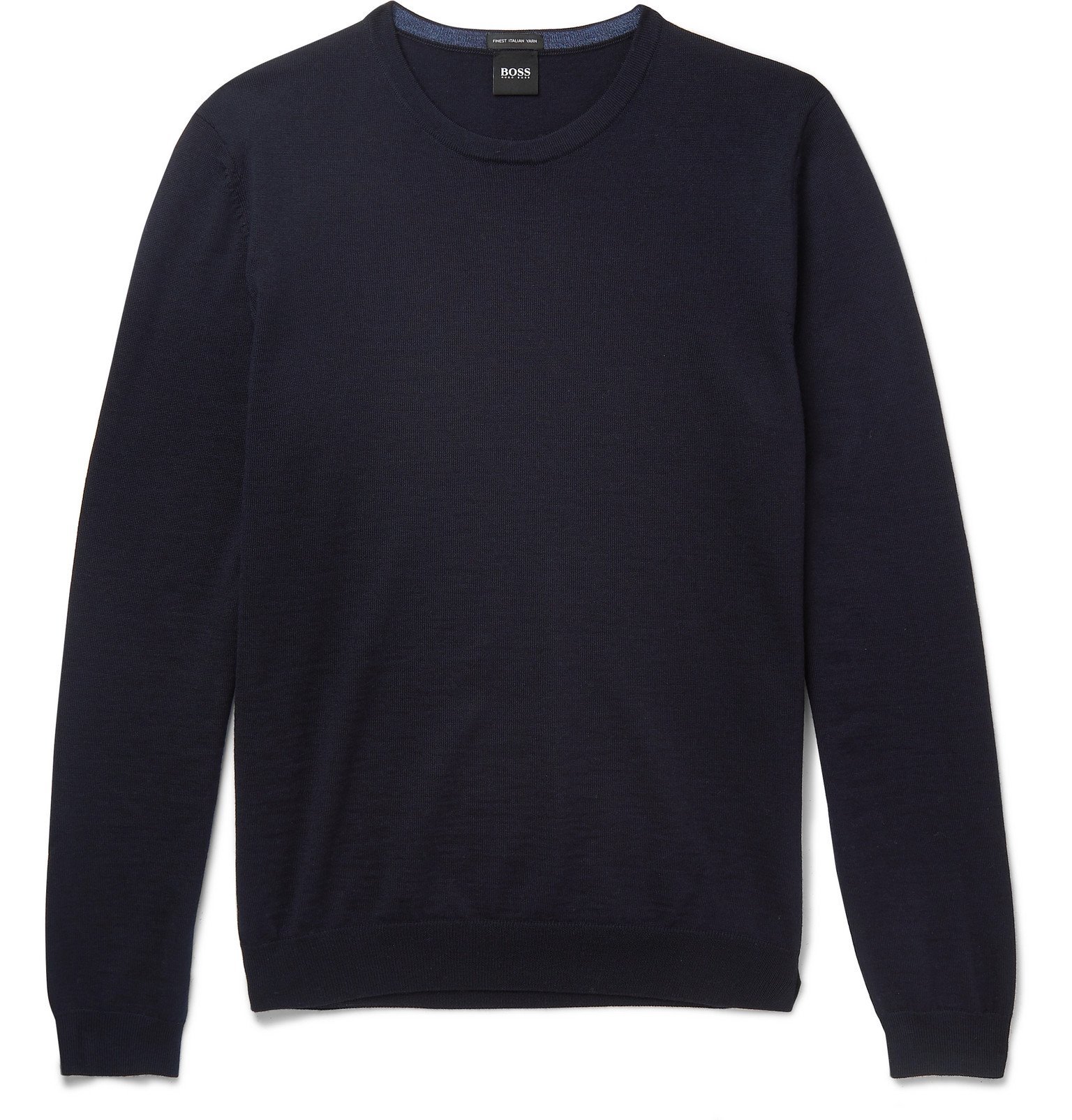 Hugo Boss - Slim-Fit Virgin Wool Sweater - Blue Hugo Boss