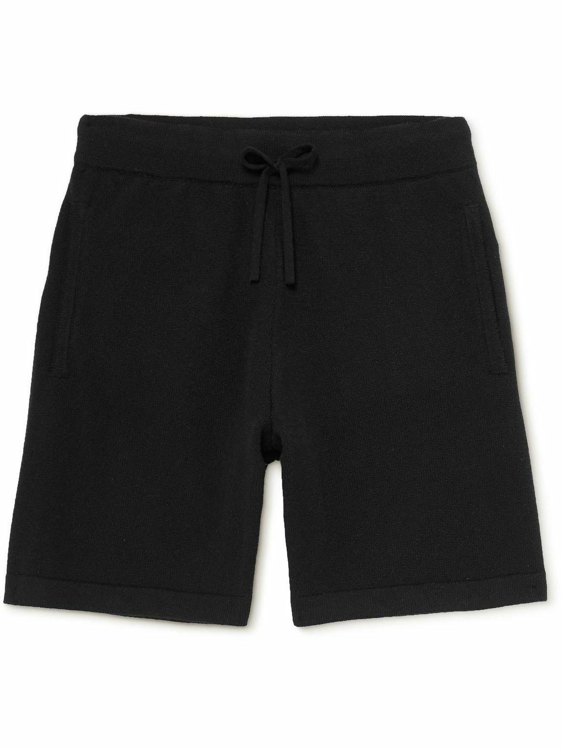 Mr P. - Straight-Leg Cashmere Drawstring Shorts - Black Mr P.