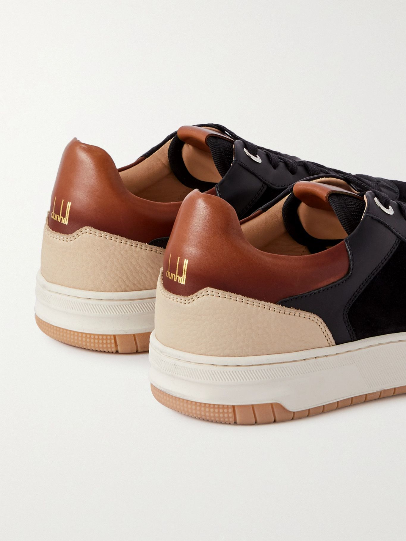 DUNHILL Court Elite Lux Suede and Leather Sneakers Black Dunhill
