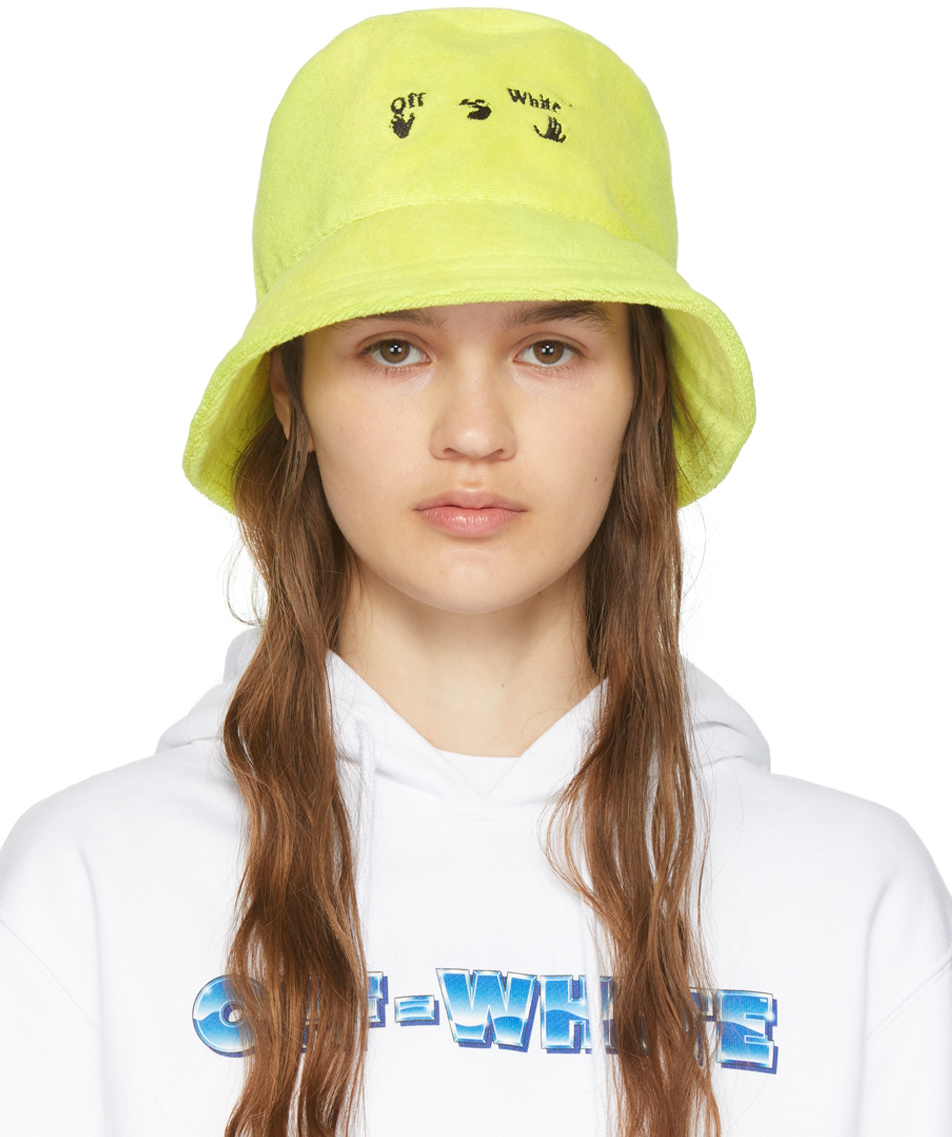 off white yellow hat