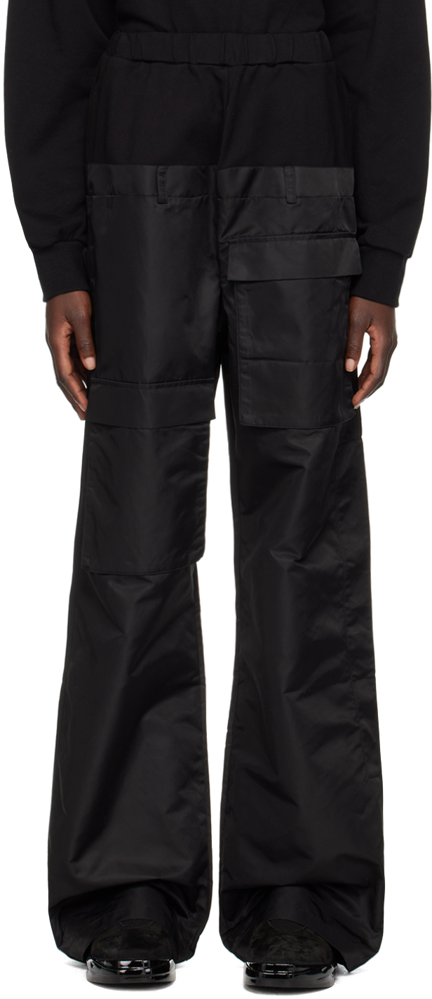 SPENCER BADU Black Paneled Trousers Spencer Badu