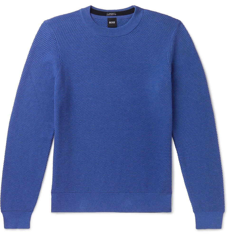 hugo boss sweater blue