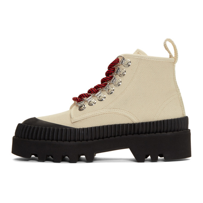 off white lug sole boots