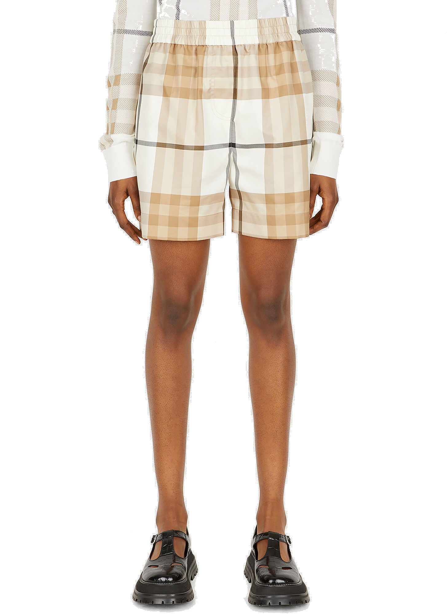 Photo: Tawny Check Shorts in Beige